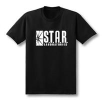 2026 Licensed TV Series Flash Lab Printed T-Shirts Loose Plus Size Men's and Women's Short Sleeves L white