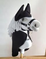 Hobby Horse A4 Set: Blanket + Fly Muffs - Black