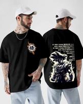 Dragon Ball Madingi Karšti Daiktai Retro Marškinėliai Vyriški Oversized Marškinėliai su Goku Kanji Citatos Spaudiniu Laisvalaikio Unisex Vaikams Suaugusiems M gray