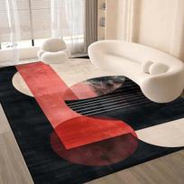 Nordic Pink Geometric Area Rug Non-Slip Luxury Carpet for Living Room Sofa Bedroom Floor Mat Modern Home Decor 80x120cm
