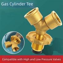 Brass Valve Fittings 4-point Y-shaped Gas Splitter Adapter Fire stove diversion stress relief Gas tap changer Liquefied gas tank A