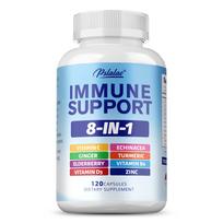 Pslalac Multivitamin Dietary Supplement, containing Vitamins C/D3/B6, ginger, and turmeric, supports immunity and bone health. 120*1 blue