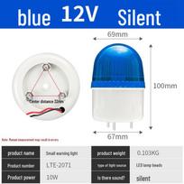 LTE-2071J LED Strobe Signal Light with Audible Alarm - Small Flashing Warning Indicator white