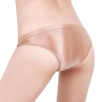 Silky, Shiny, Low-Rise Thong - Transparent, Sexy, Plus Size, European & American Fit Extra Large