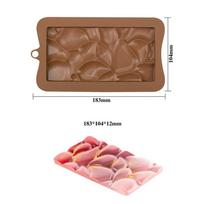 New Silicone Chocolate Mold Multiple Square Shapes Cake Mould Jelly Candy 3D DIY Kitchen Accessories Reusable Baking Tools brown