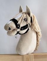 Hobby Horse A3 adjustable horse halter, black with black fur