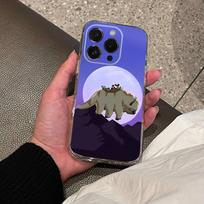 A-Avatar Appa Yip Yip Dėklas Telefonui iPhone 17,16,15,14,13,12,11 Pro,Max,Plus,X,XS,XR,SE4,E Mini Skaidrus Minkštas Dangtelis iPhone17Pro blue
