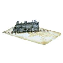 Elegant 3D Popup Steam Train Card for Birthdays Handmade Greeting Card with Envelope Gift for Dad Grandad Husband 1
