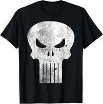 Marvel The Punisher Classic Retro Skull Logo T-Shirt 5XL įvairiaspalvis