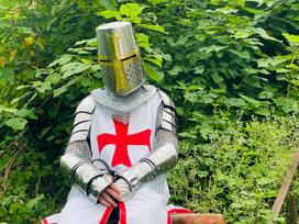 Crusader Knight Armor Full Steel Suit Medieval Templar Cosplay Gear