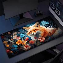 Flowers fox Mouse Pad Large MousePad XXL mini PC Gaming Rubber carpet Lock Desk Mat Computer mouse Gamers phone work office 400x800x2MM gray