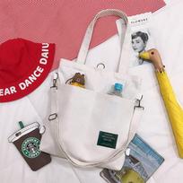 ins multi-purpose women's Korean version shoulder canvas bag, fashion and art messenger tote bag, backpack, make-up lesson canvas bag