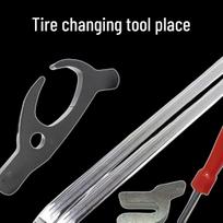 Elektrinių transporto priemonių ir motociklų padangų keitimo svirtelės įrankis mažoms automobiliams ir triračiams - Tinka vakuuminiams padangoms Five-piece tire lever set gray