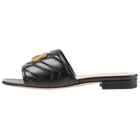 GUCCI Moteriškos juodos šlepetės 646169 BKO60 1000 34.5 gray