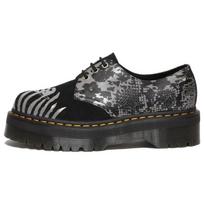 Dr. Martens 1461 Animal Clash Odiniai & Verstos Odos Platforminiai Batai 'Juodi Pilki' 27695001 37 gray