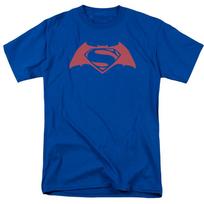 Batman V Superman Simple Logo Mens T Shirt Royal Officially Licensed XL blue