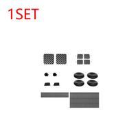1-10set For Steam Deck Console Protection Kit Dust Plug Touchpad Sticker Button Stickers Silicone Thumbstick Caps Dustproof Net black