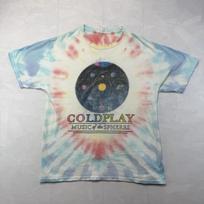 Coldplay Music of the Spheres Tour Tie Dye Shirt Adult Large Band Tee S gray