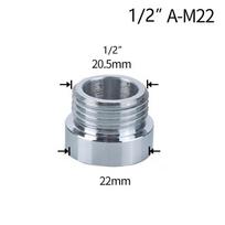 Tap Extension Connector 1/2 To M16 M18 M20 M22 M24 M28 Thread Connector For Faucet Water Heating Install Shower Accessories Set 1PC gray