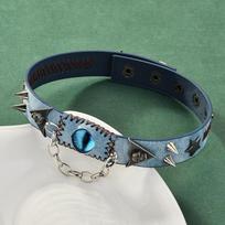 Choker Haze Blue Eyes Rivets Harajuku Collar Subculture Men And Women Tide Necklace Wasteland Wind Retro