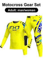 motocross gear set Enduro cross Jersey Pant Kits Racer Gear Set Off-road Mens Kits Women's mountain Downhill Motorcycle MX XXL-38 yellow