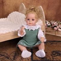 KEIUMI Cute 55 cm Reborn Baby Girl Doll Full Silicone Vinyl Newborn Doll can see blood vessel Halloween Decoration Gifts 22 inch about 55 cm brown