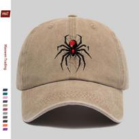1pc 1pcs Black Spider Print Trucker Cap for Men & Women - Adjustable Buckle Strap, Lightweight Vintage Suitable for Dating, Outd One Size gray