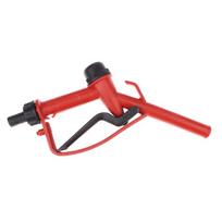 1 vnt. Plastikinis rankinis didelio našumo kuro pistoletas su kabliu Tiesus antgalis - Dyzelino ir benzino pistoletas Maks. srautas 45 l/min raudona