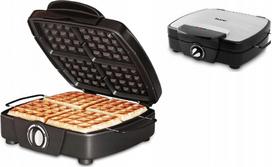 Vaflių kepimo aparatas 4 storiems belgiškiems vafliams 1200W reguliuojamas