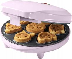 Mini vaflių keptuvė 700W, gyvūnėlių formos, rožinė