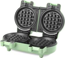 Dviguba mini vaflinė GILES & POSNER 1100W su nuimamomis plokštėmis, žalia