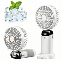 Nešiojamas rankinis ventiliatorius, 5000 mAh, 5 greičiai, sulankstomas, įkraunamas, Type-C