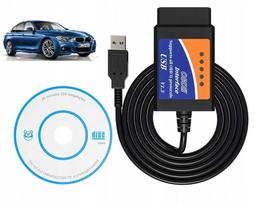 Automobilio diagnostikos adapteris OBD2 CAN USB ELM 327