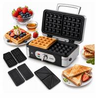 Vaflinė DOMO DO9136C, 2 vafliai, 3in1, skrudintuvas, grilis, reguliuojama