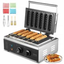 Gofrų keptuvė VEVOR 6 vaflių 1500W sidabrinė