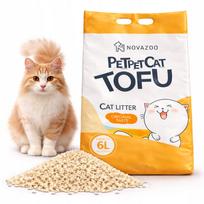 Katinų kraikas tofu, 2,5 kg / 6 l, susiformuojantis, natūralus, biologiškai skaidus