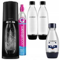 Vandens sodintuvas SodaStream TERRA su 2 x 1 l buteliais ir Raccoon 0,5 l buteliuku