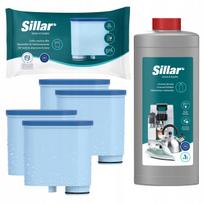 Filtrai Sillar 4 vnt. ir nukalkinimo priemonė Saeco Philips LatteGO kavos aparatui