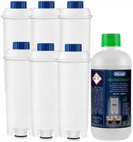 Vandens filtrų rinkinys 6 vnt. DELONGHI ir nuosėdų šalinimo skystis DELONGHI 500 ml