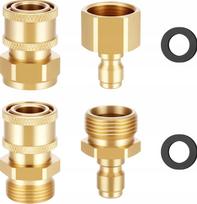 Jungčių adapterių rinkinys 4 vnt. M22-14 mm, žalvariniai greito jungimo, plovyklai
