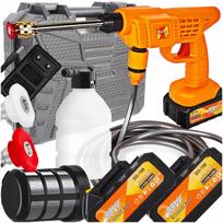 Akumuliatorinė aukšto slėgio plovimo įranga, 2x baterijos 48V 3000mAh 800W komplektas