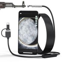 Endoskopinė inspekcinė kamera ginklų vamzdžiui Android Win 6LED IP67 5mm 2.5m