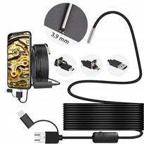 Endoskopinė inspekcinė kamera USB-C 3.9mm 3.5m 6 LED IP67 Android PC