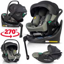 Automobilinė kėdutė su besisukančiu ISOFIX pagrindu, i-Size, 0–13 kg, reguliuojama poilsiui