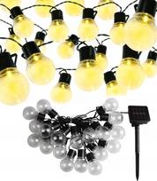 Sodo girlianda su 20 LED lempučių, 5 m, šilta šviesa, saulės energija