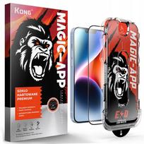 Grūdintas stiklas 9H KONG FAST su aplikatoriumi iPhone 13/13 Pro/14/16e