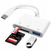 Kortelių skaitytuvas 2in1 USB-C į iPhone, micro SD/TF, 256GB