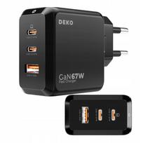 Greitas USB C įkroviklis, 3x USB, 67W 65W, Type C