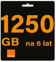 Mobiliojo interneto Orange SIM kortelė, 1250GB, 6 metams, LTE 4G 5G