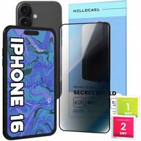 Grūdinto stiklo apsauga Apple iPhone 16, antispy, 9H